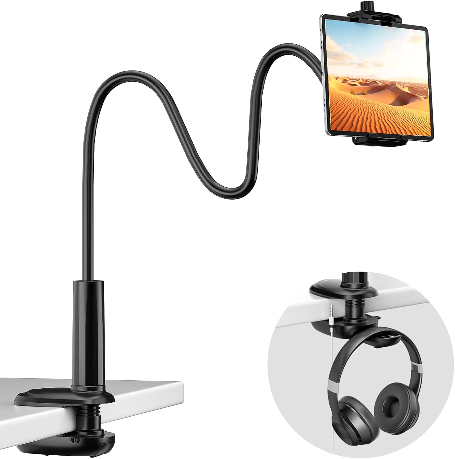 KDD Gooseneck Tablet Holder for Bed,