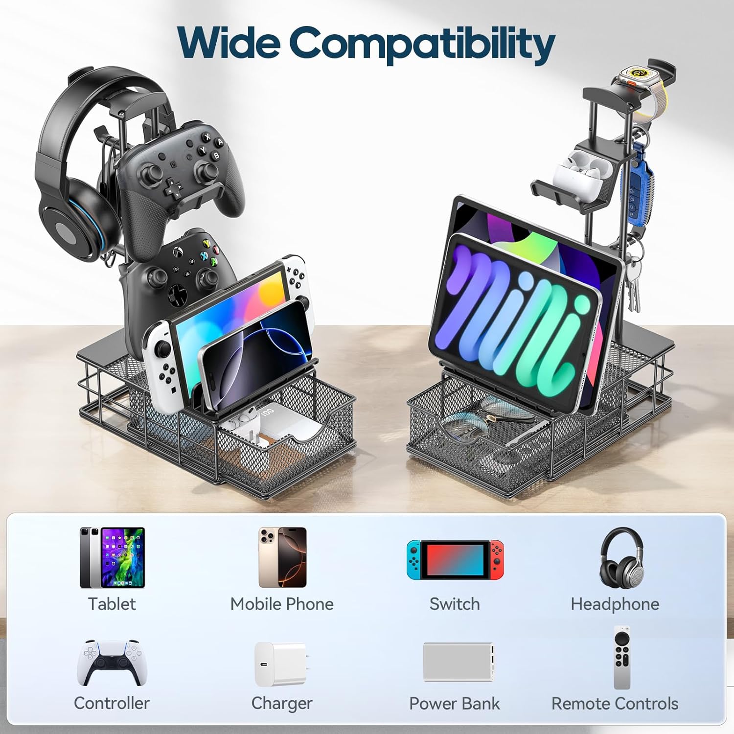 KDD Headphone Stand with Drawer