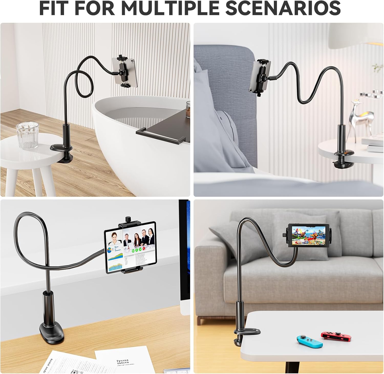 KDD Gooseneck Tablet Holder for Bed,