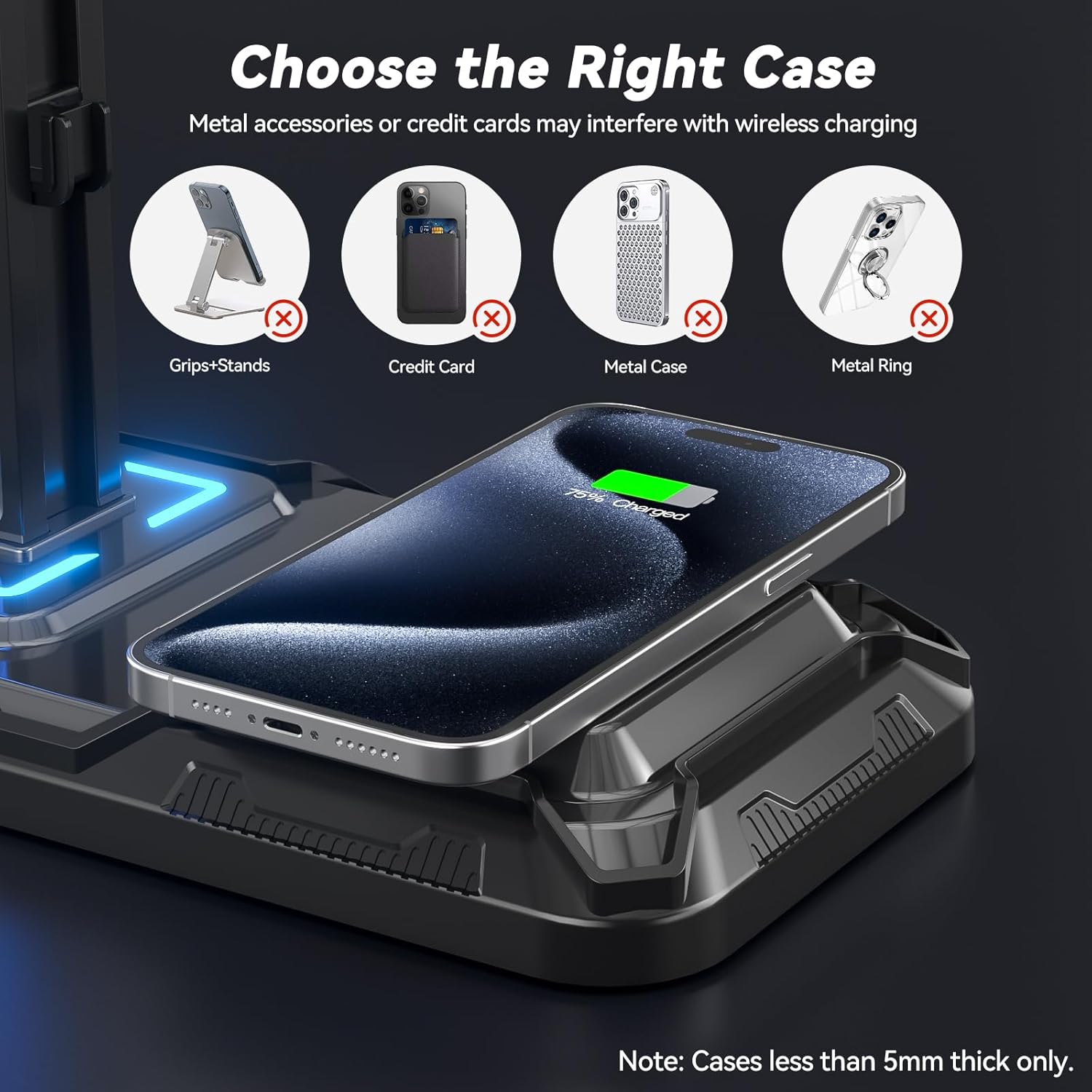 KDD Headphone & Controller Stand with Wireless Charging