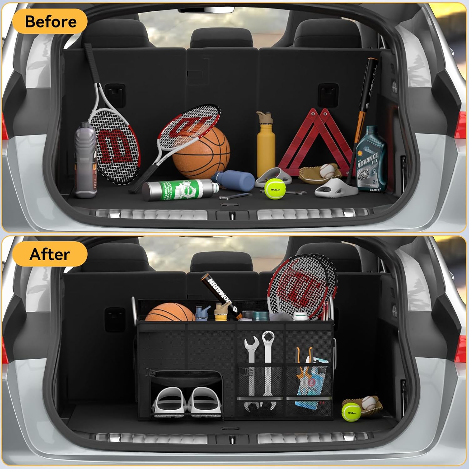 Car Trunk Organizer with Lid