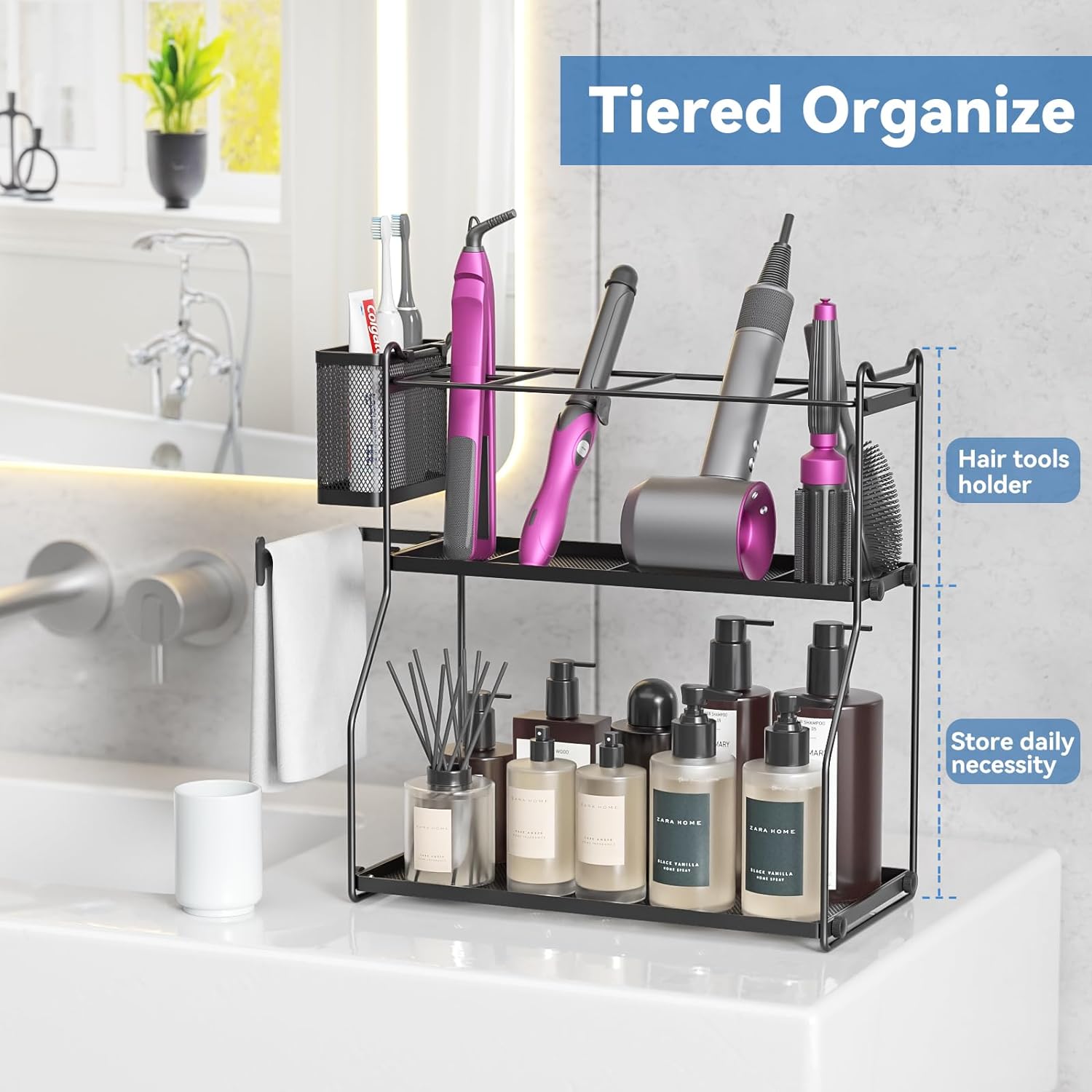 2-in-1 Bathroom Countertop Organizer