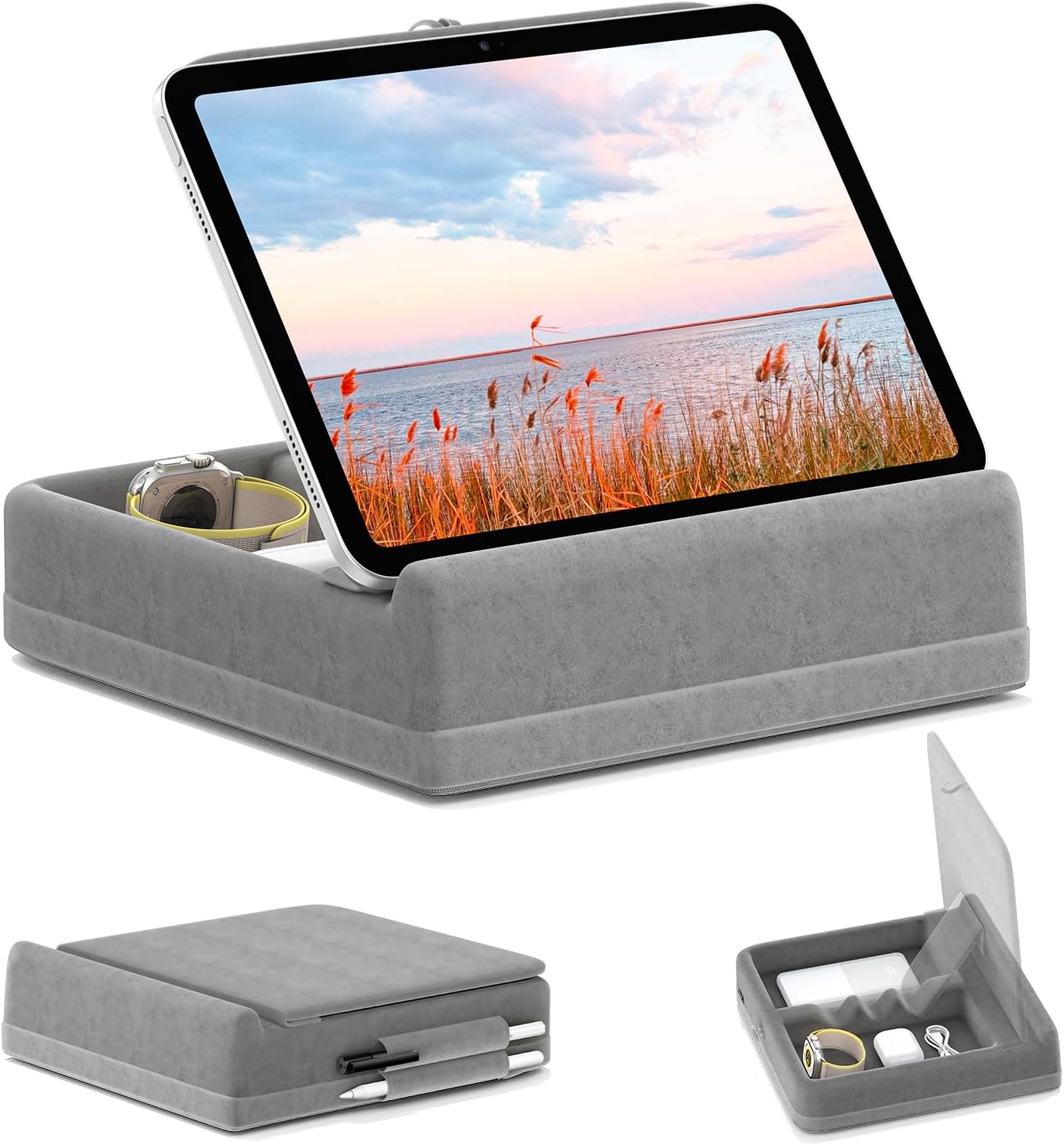 KDD Tablet Pillow Stand with Storage