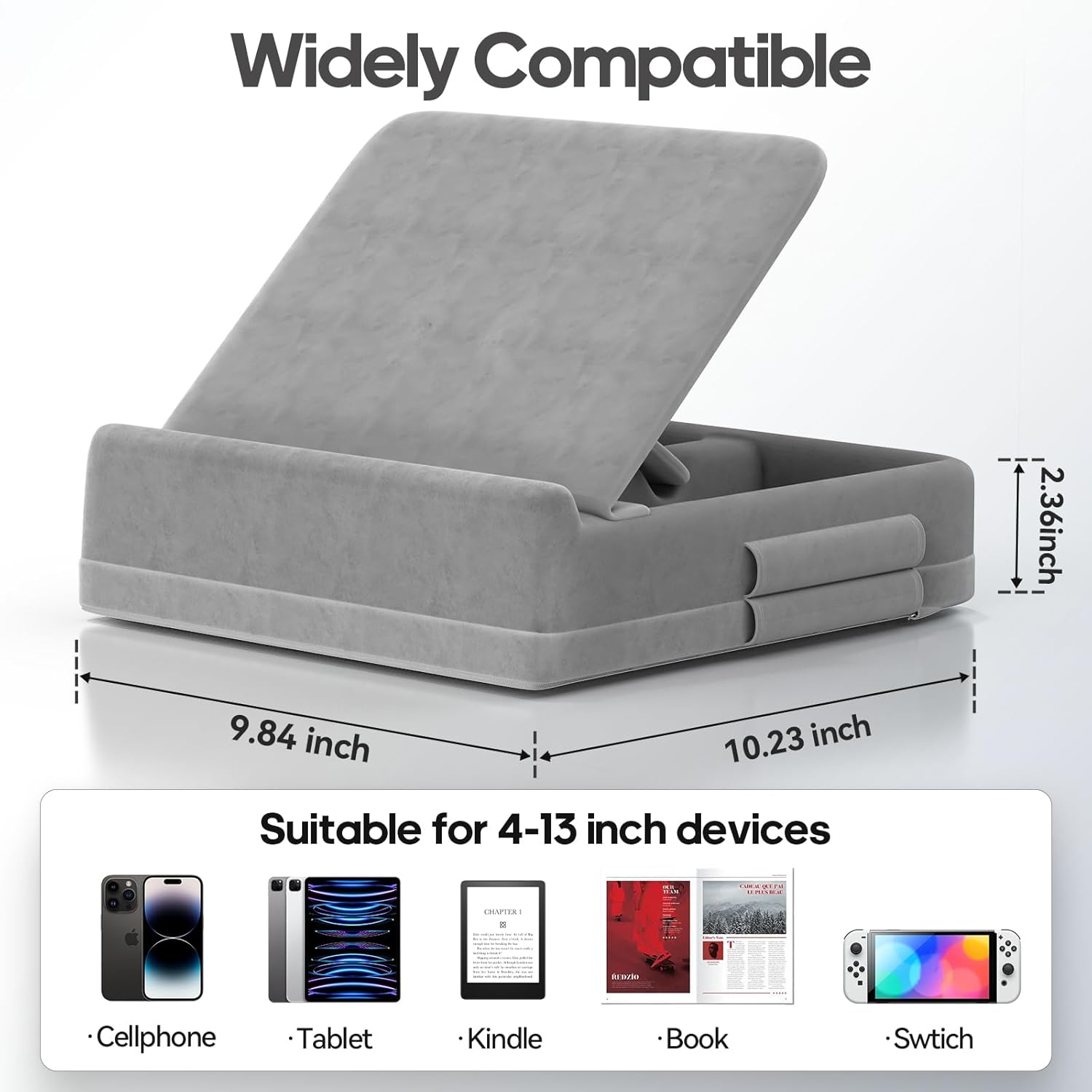 KDD Tablet Pillow Stand with Storage