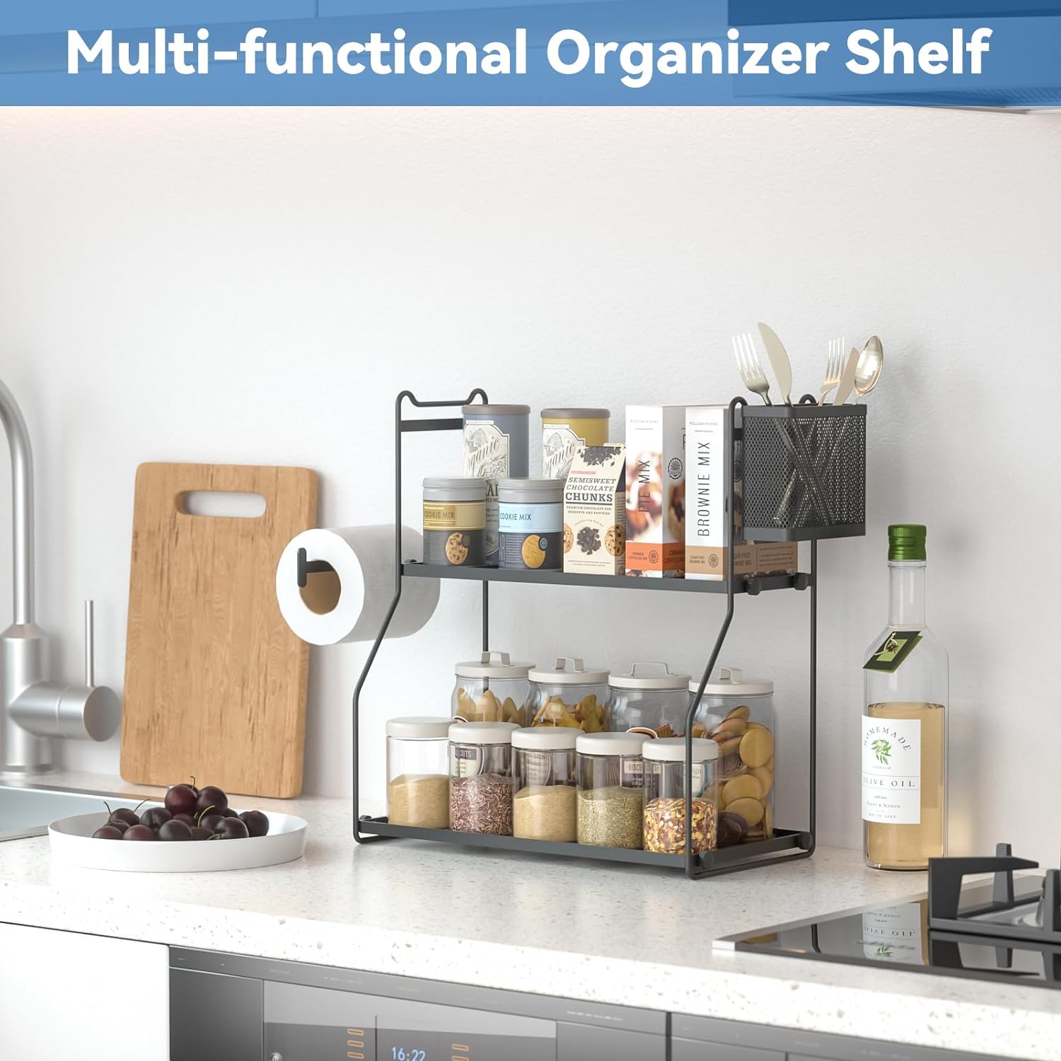 2-in-1 Bathroom Countertop Organizer