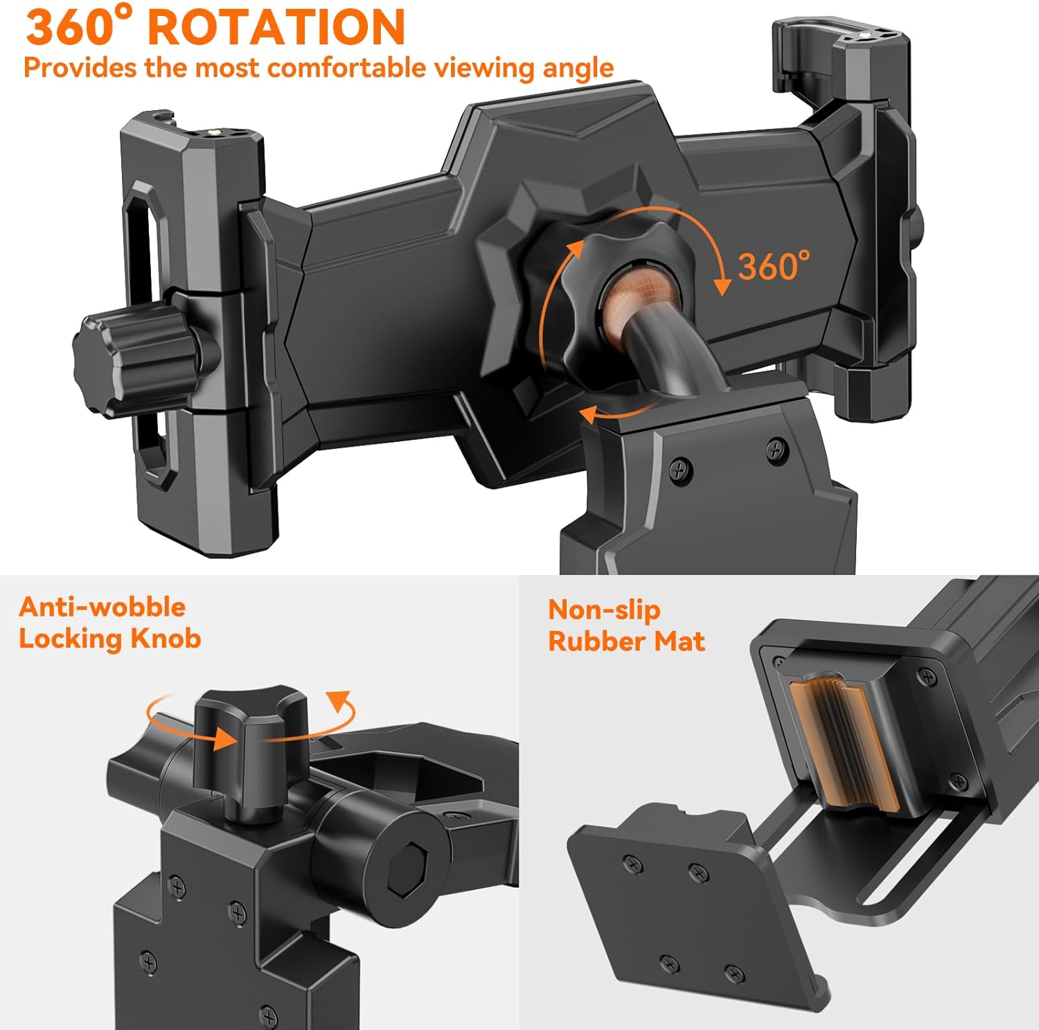 KDD Car Headrest Tablet Holder Mount