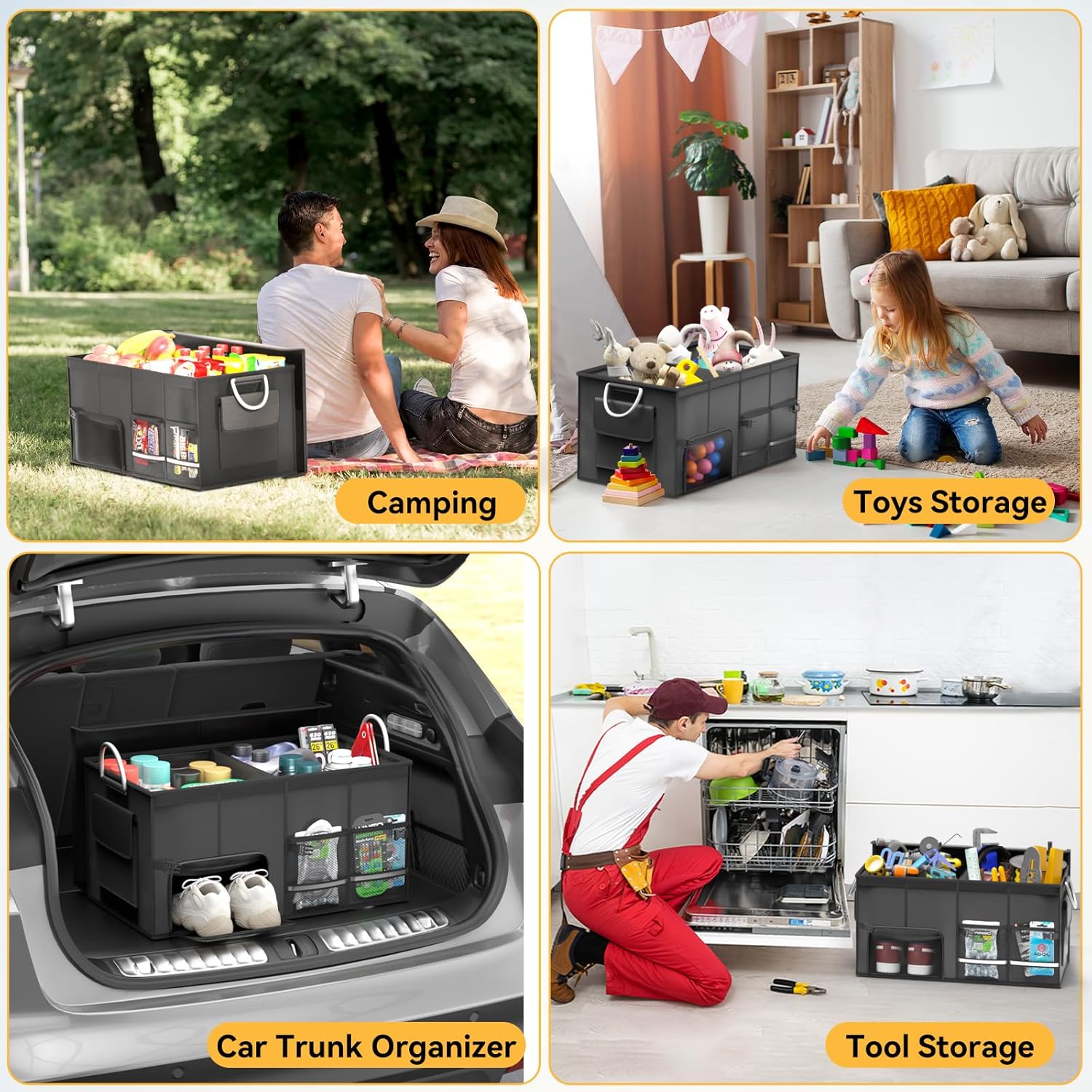 Car Trunk Organizer with Lid