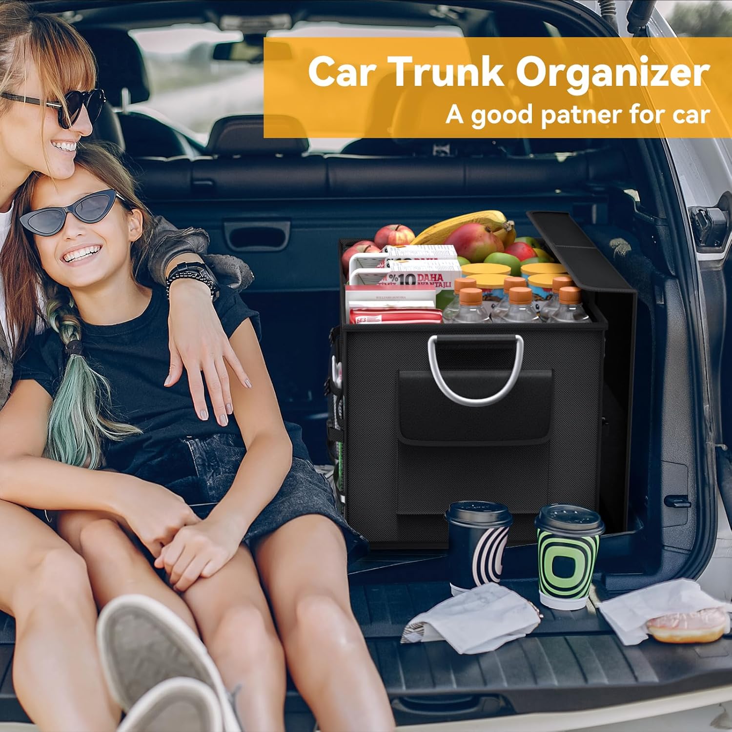 Car Trunk Organizer with Lid